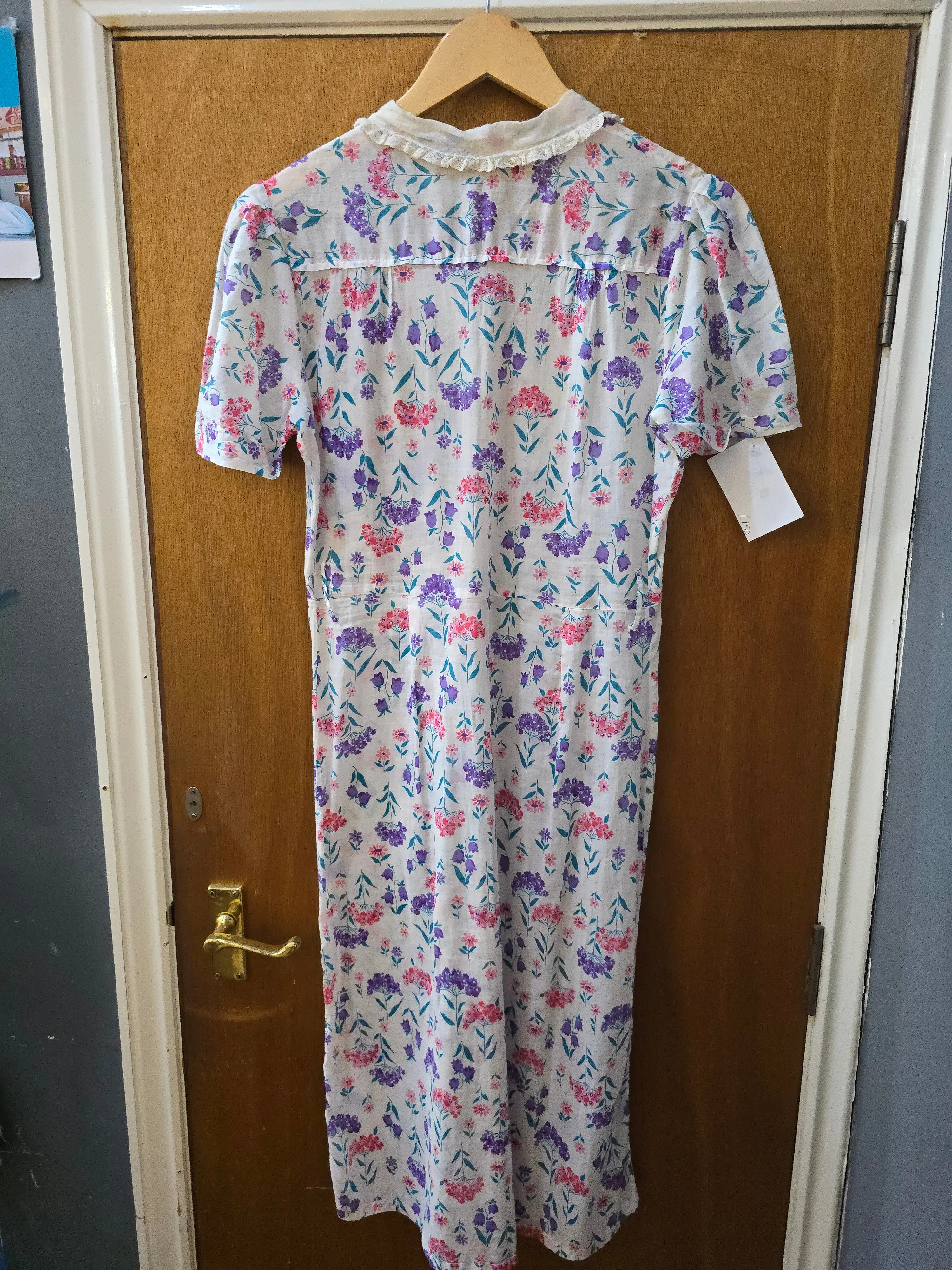 1930s Floral Dress S M