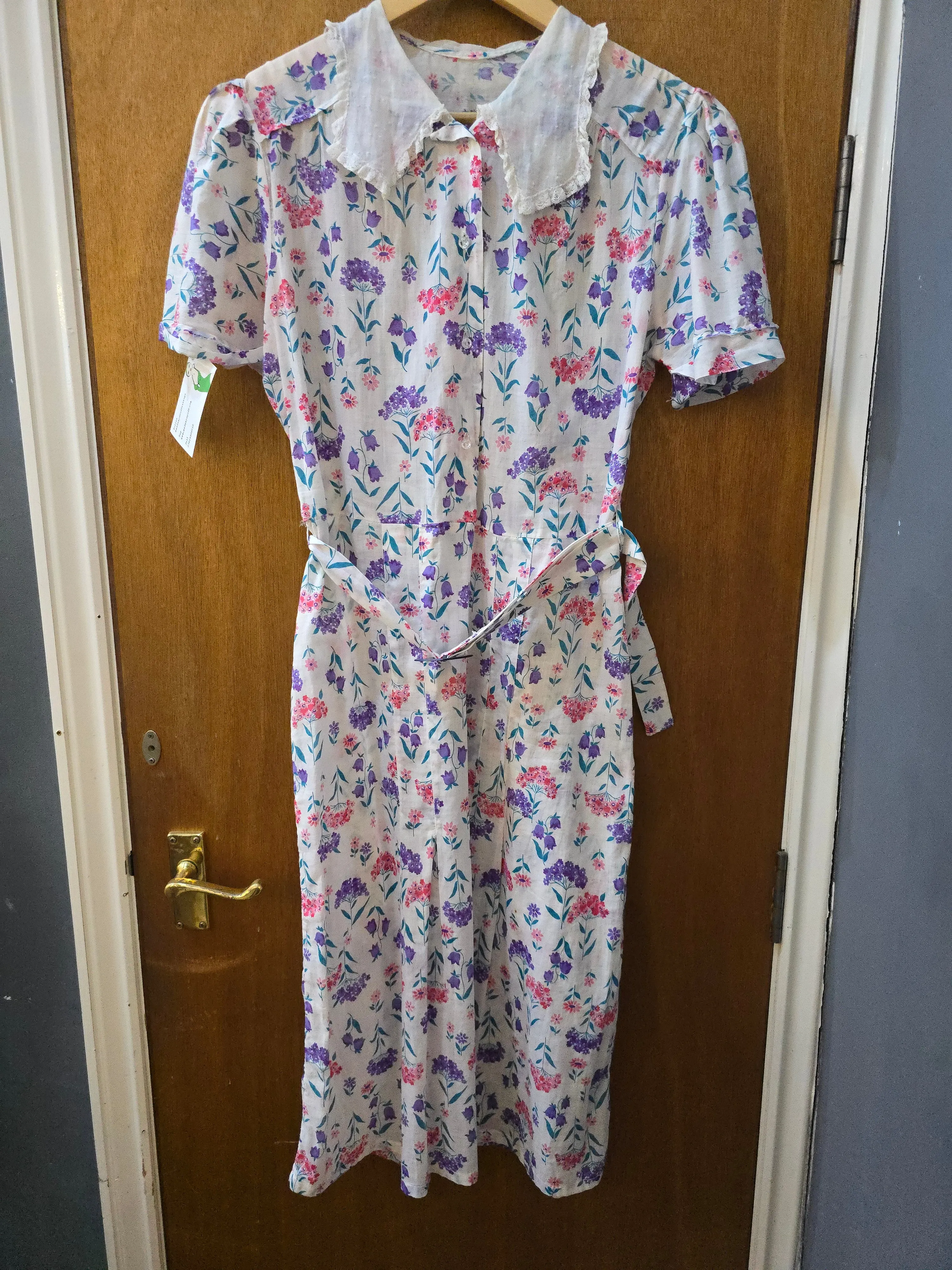 1930s Floral Dress S M