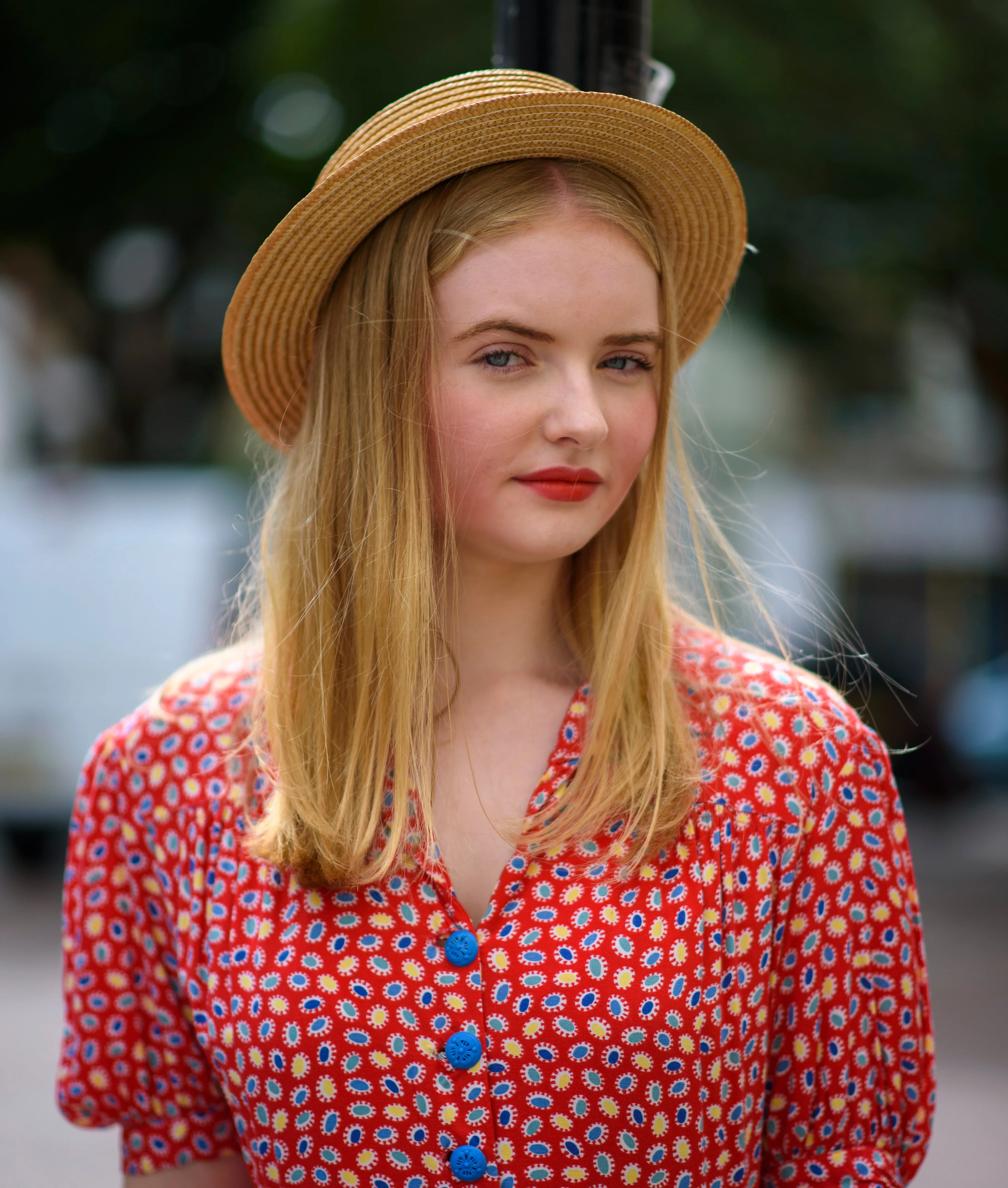 1940s Red Tea Dress M