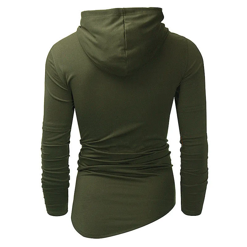 2019 New Design Hoodie Ripped Holes Men Punk Fashion Sweatshirts Brand Sportswear Casual Hooded Pullover Autumn Spring Hip Hop