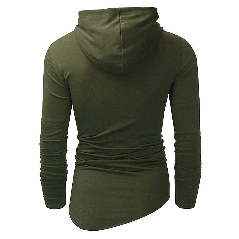 2019 New Design Hoodie Ripped Holes Men Punk Fashion Sweatshirts Brand Sportswear Casual Hooded Pullover Autumn Spring Hip Hop