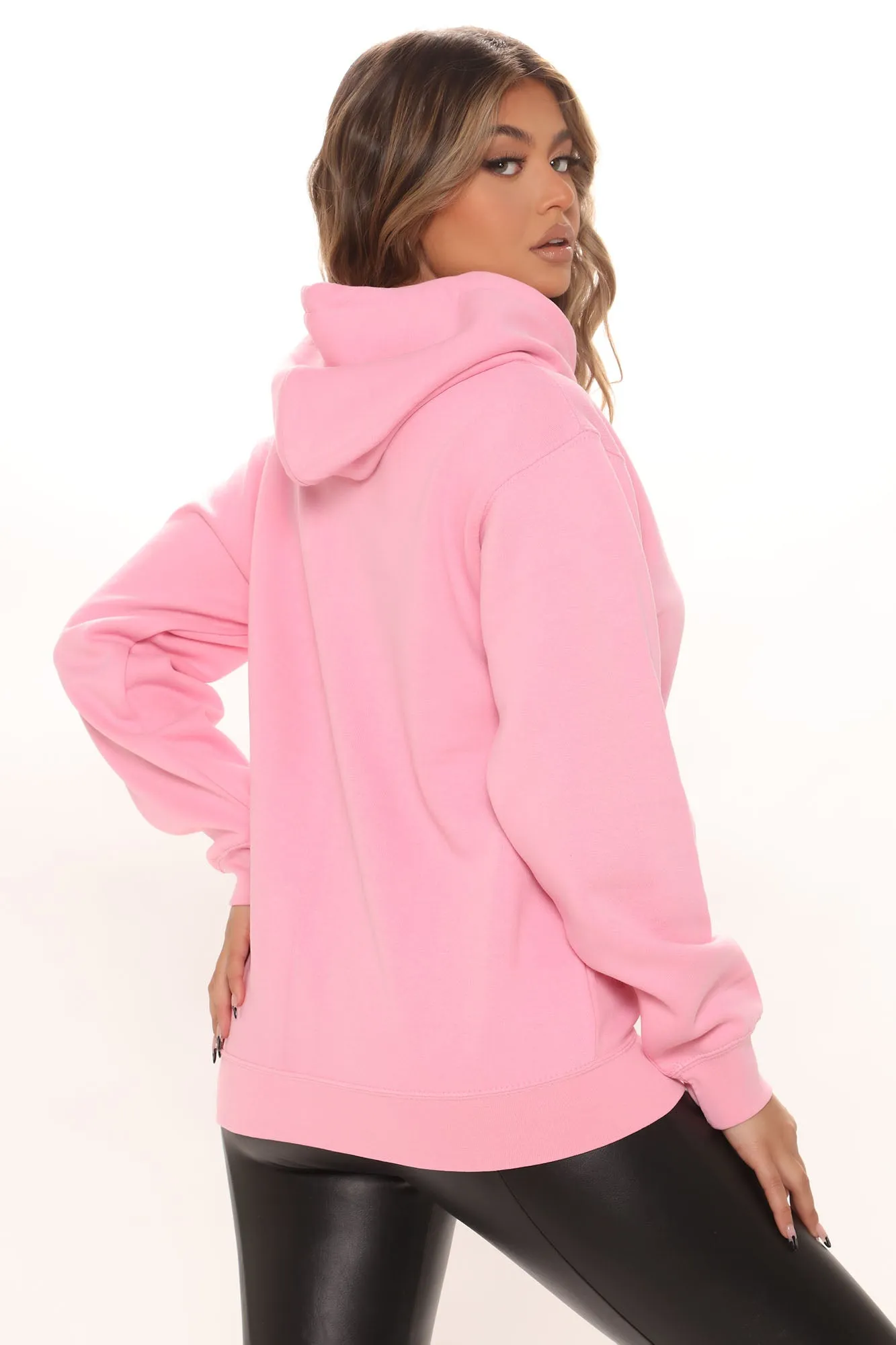A Good Mom Playlist Oversized Hoodie - Pink