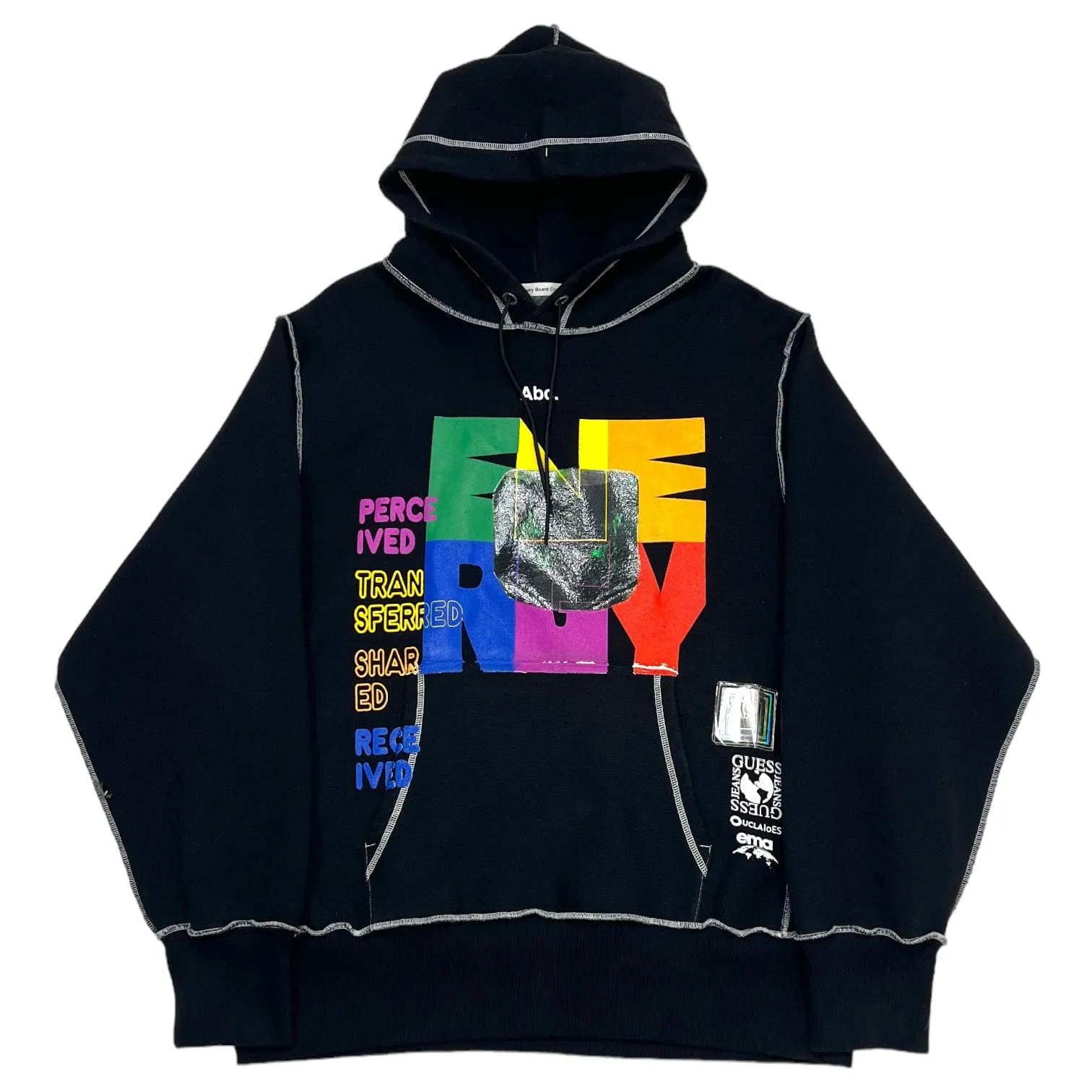Advisory Board Crystal Saving Guess Hooded Sweatshirt Black Pre-Owned