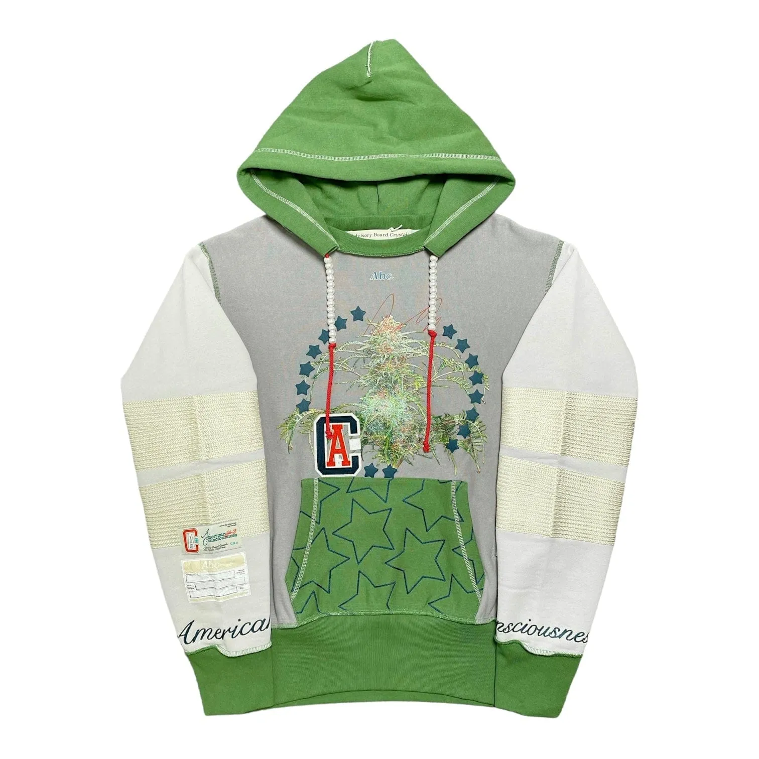 Advisory Board Crystals American Consciousness Hooded Sweatshirt Green Grey