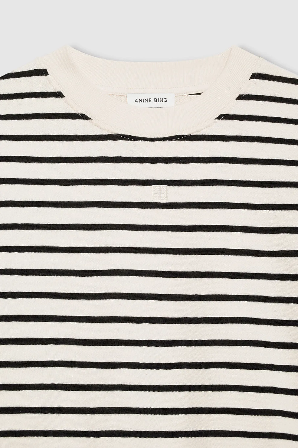 Anine Bing Dean Sweatshirt in Black Stripe French Terry