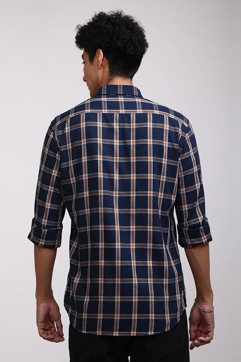 Basic Checks Navy Shirt