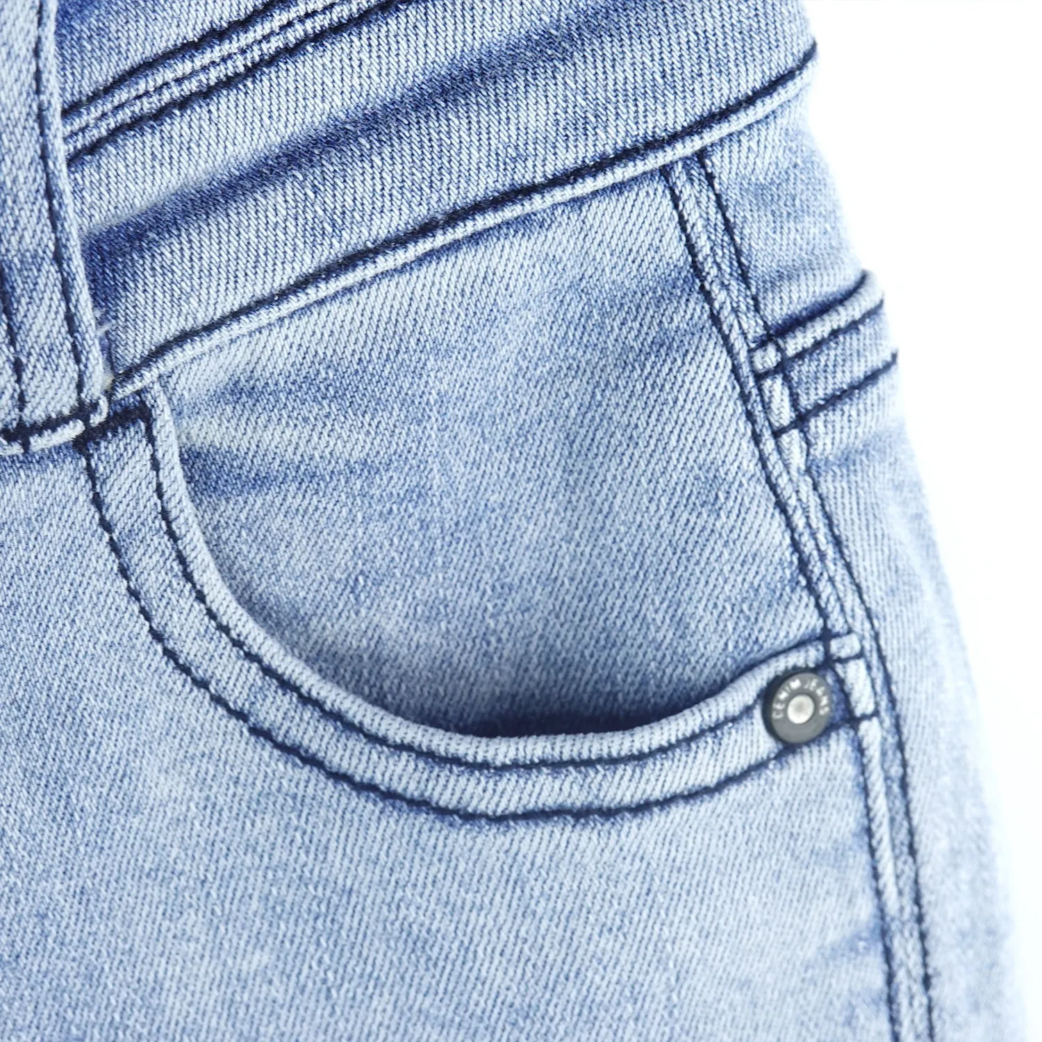 Big Girls Stretchy Denim Flare Jeans, 5-14T Double-layer Waistband Bell-bottom Split Hem Pants