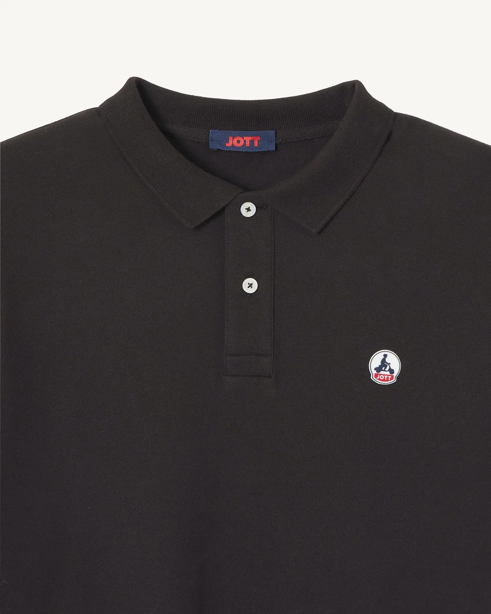Black Marbella organic cotton polo shirt