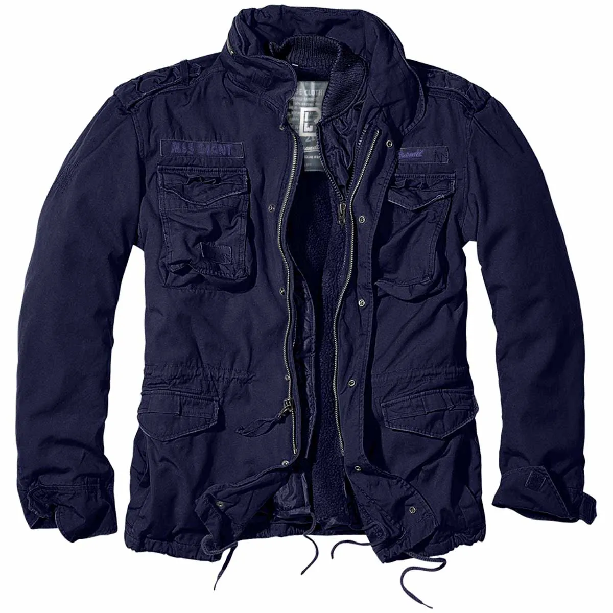 Army-Inspired Brandit M65 Giant Jacket in Classic Navy - Mens Premium Military Style Outerwear