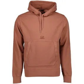 Brushed Fleece Resist Dyed Logo Hoodie