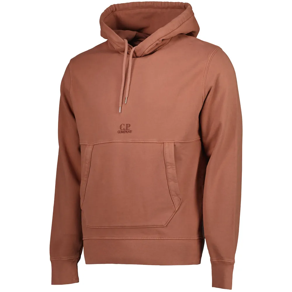 Brushed Fleece Resist Dyed Logo Hoodie