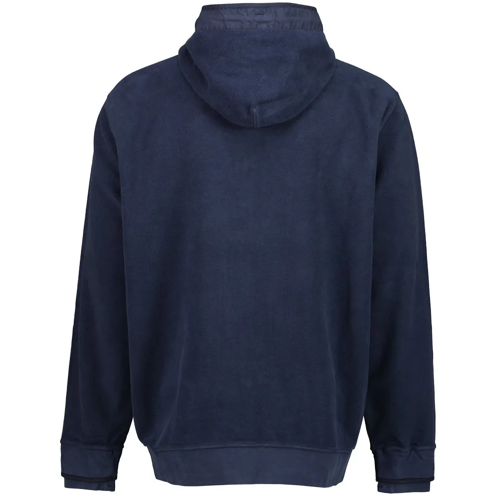 Brushed Fleece Zipped Logo Hoodie