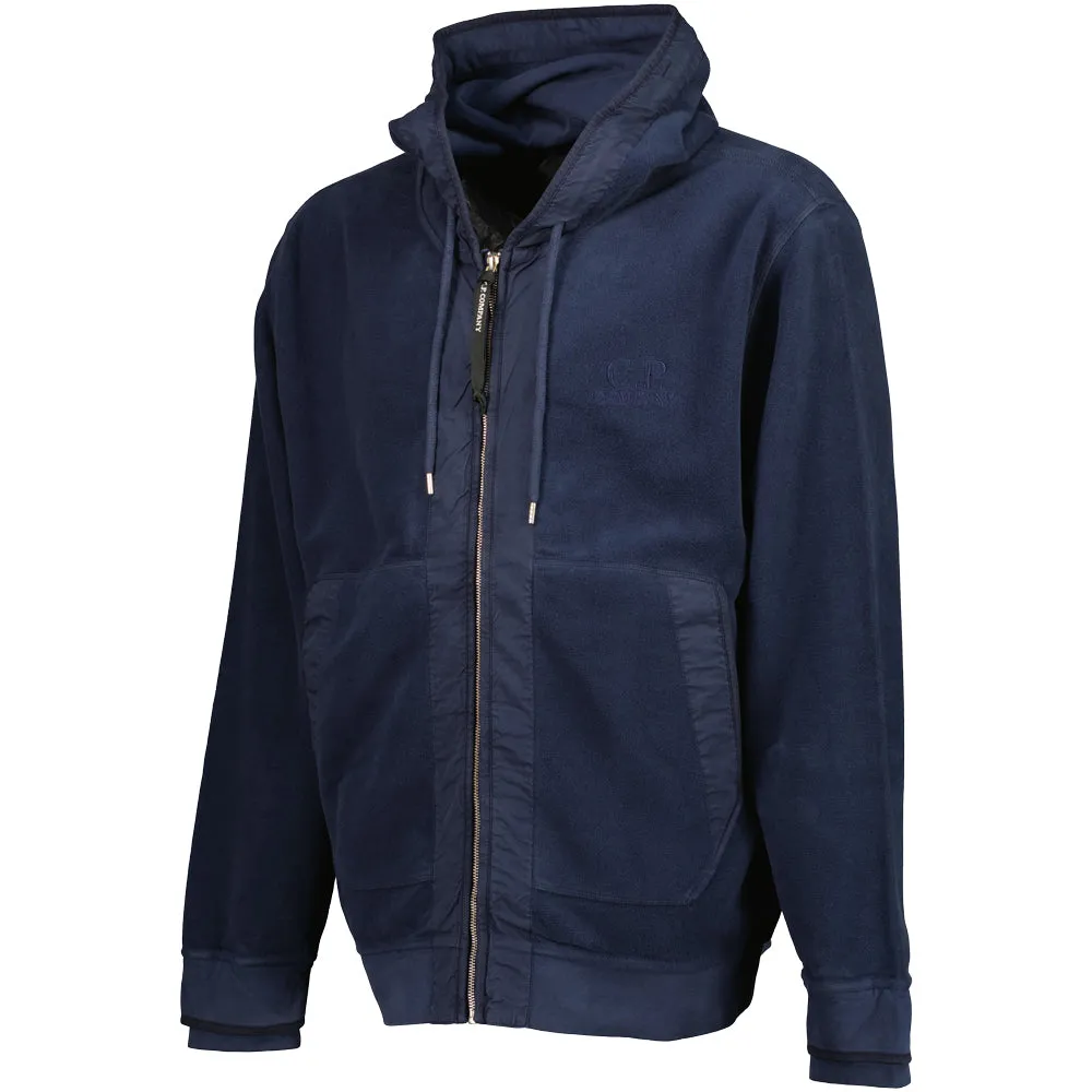 Brushed Fleece Zipped Logo Hoodie