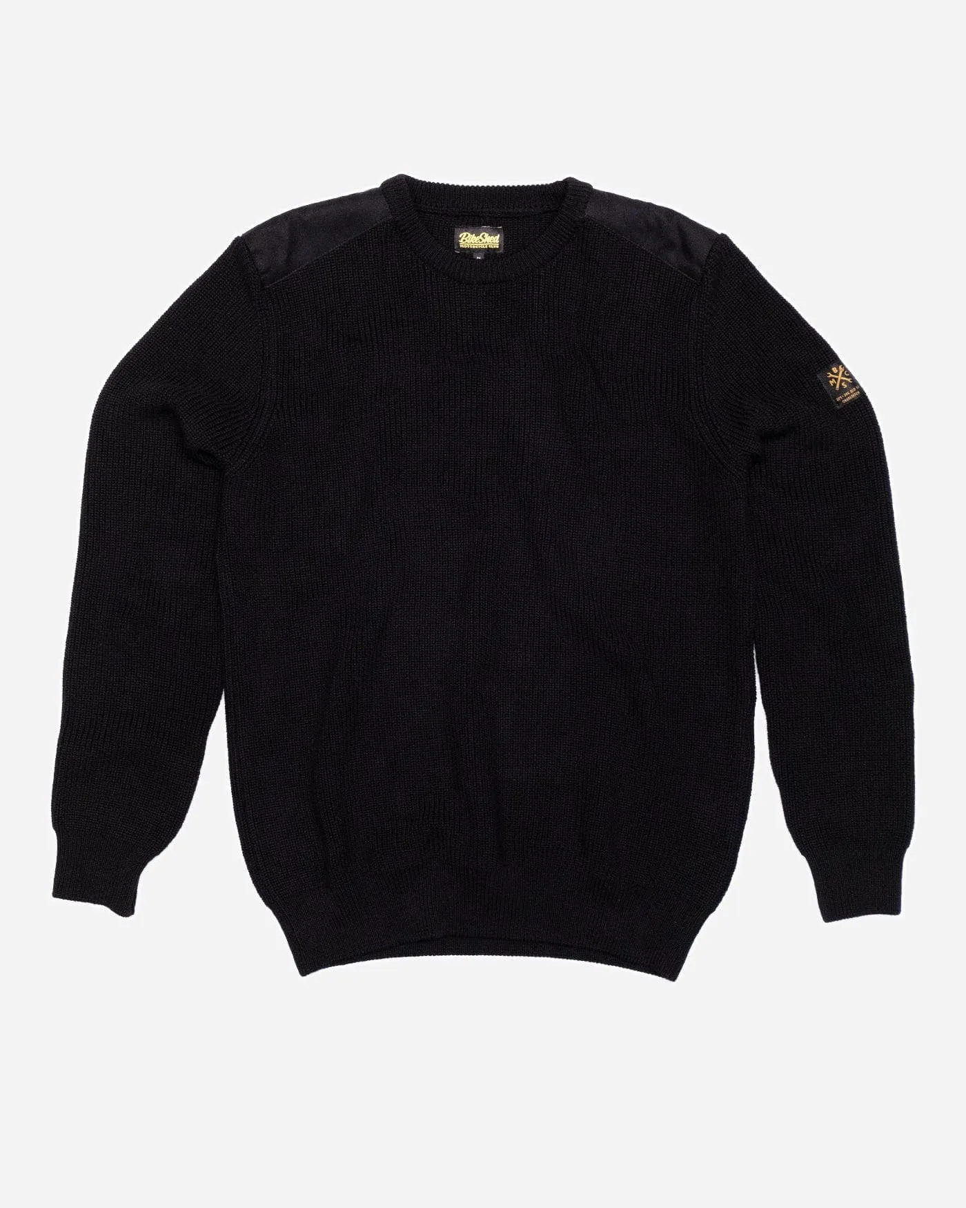 Classic Black BSMC Knitted Crew Neck Sweater