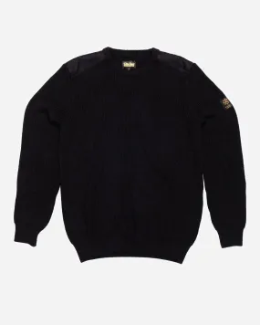 Classic Black BSMC Knitted Crew Neck Sweater