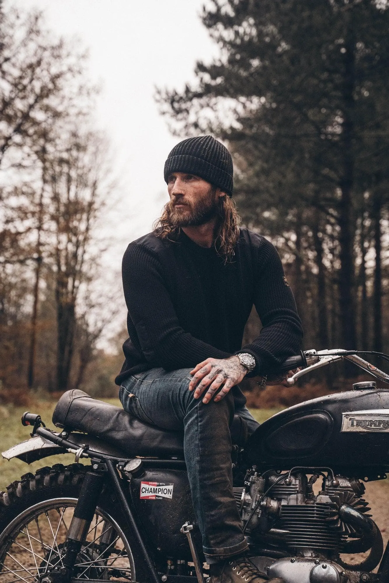 Classic Black BSMC Knitted Crew Neck Sweater
