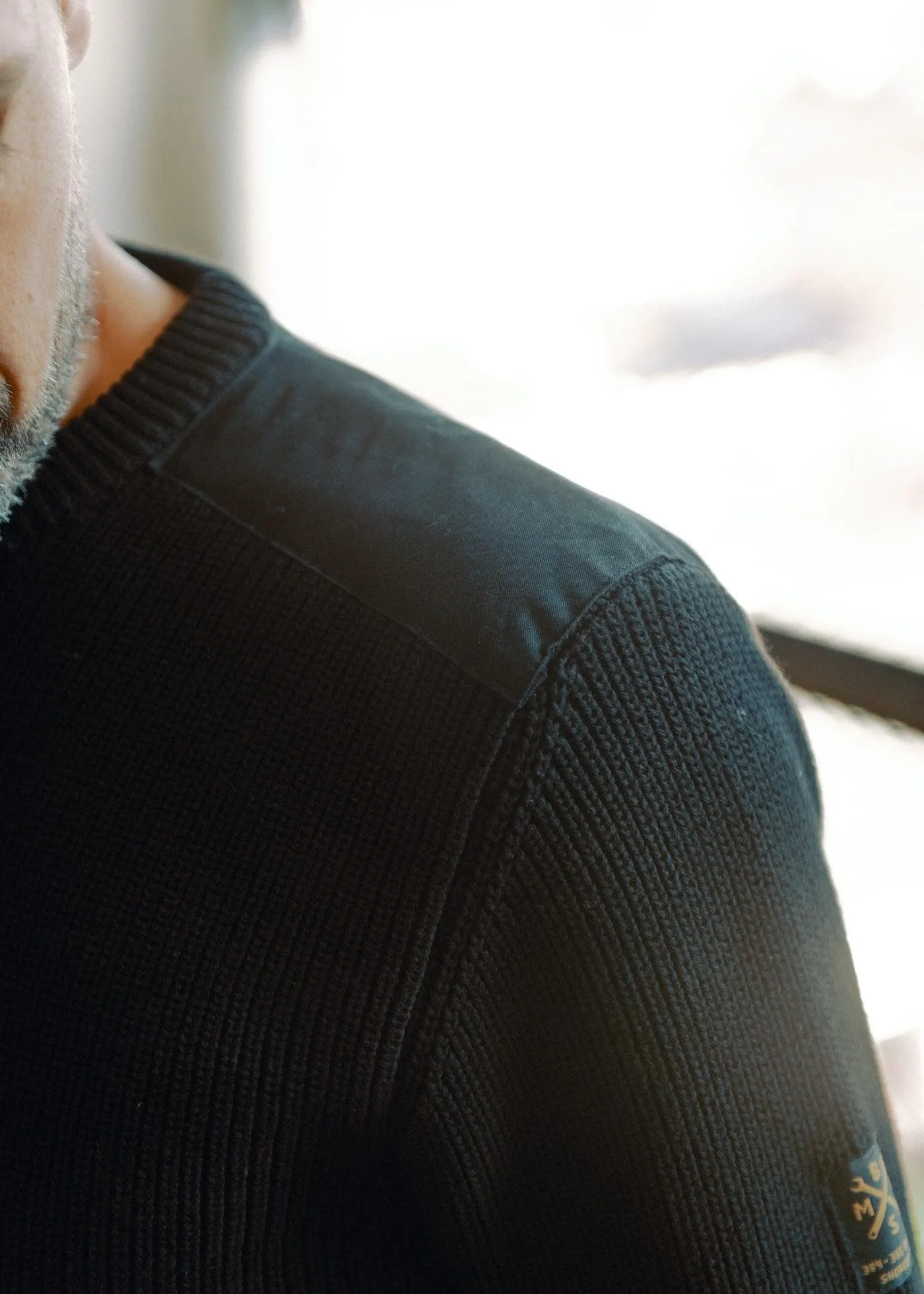 Classic Black BSMC Knitted Crew Neck Sweater