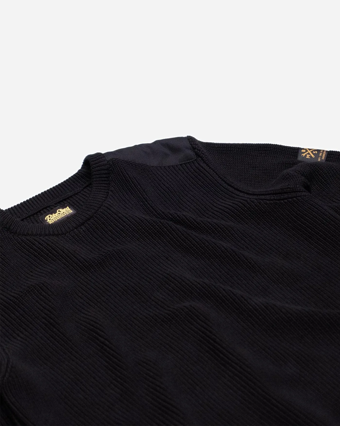 Classic Black BSMC Knitted Crew Neck Sweater