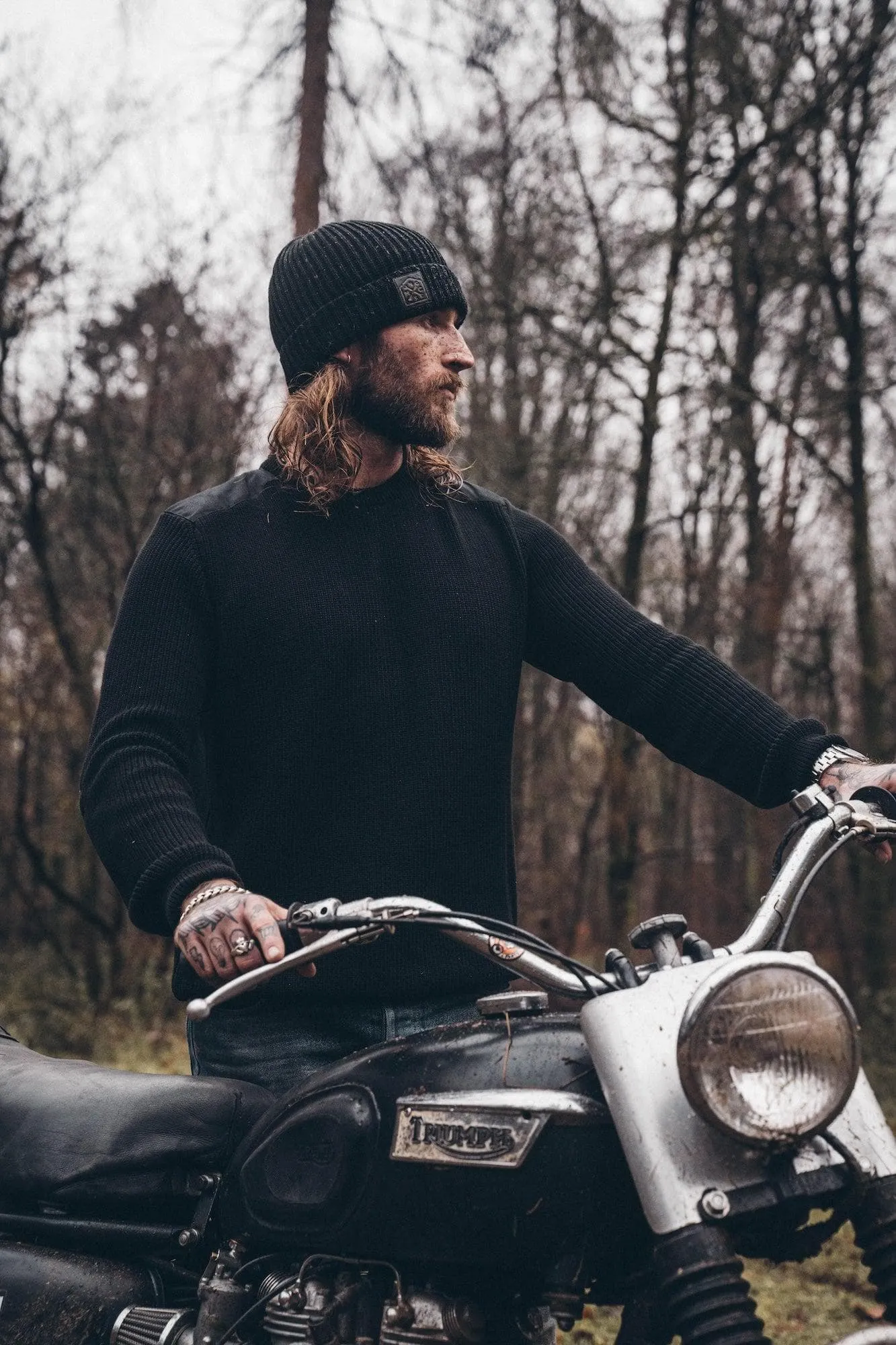 Classic Black BSMC Knitted Crew Neck Sweater