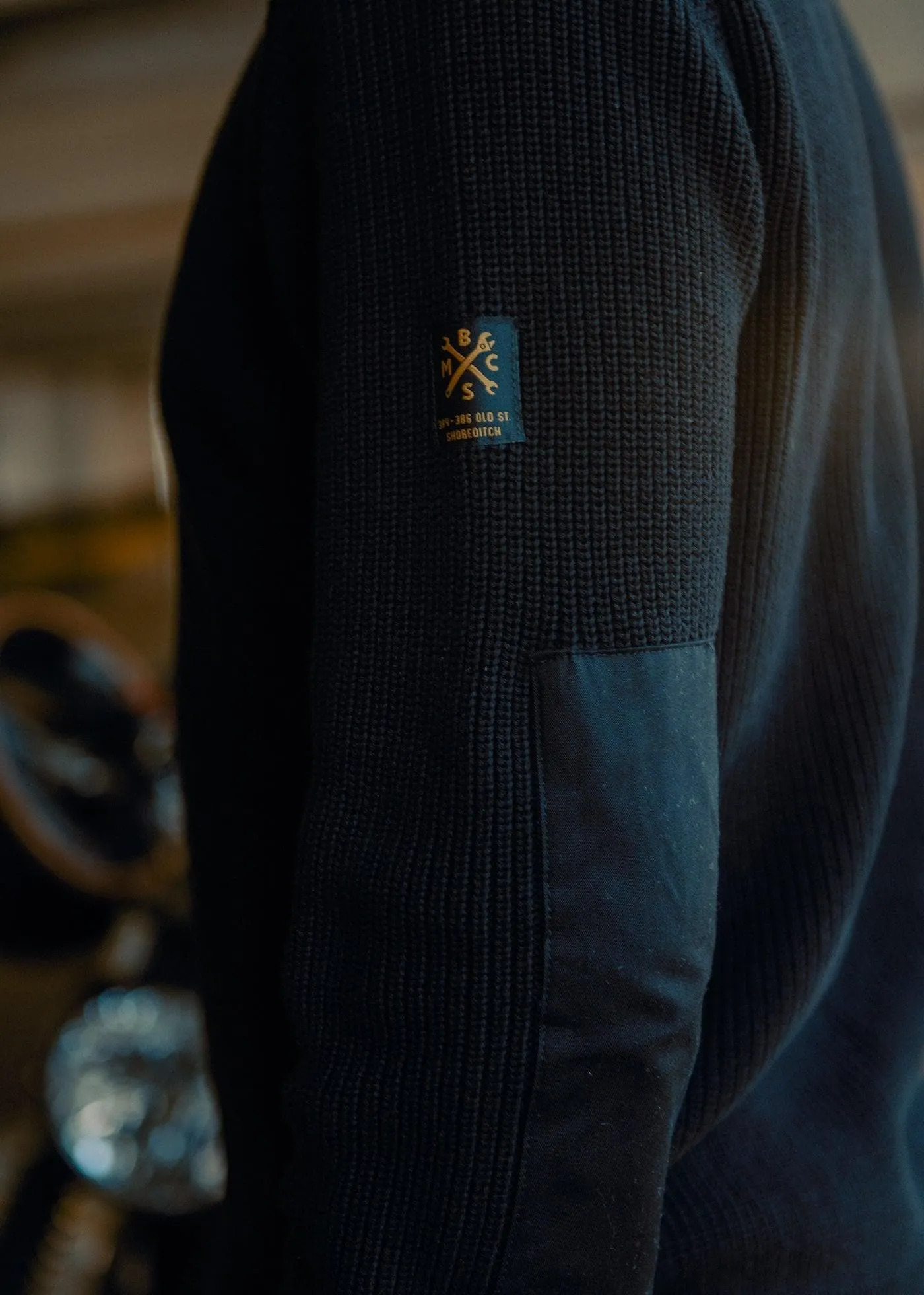 Classic Black BSMC Knitted Crew Neck Sweater