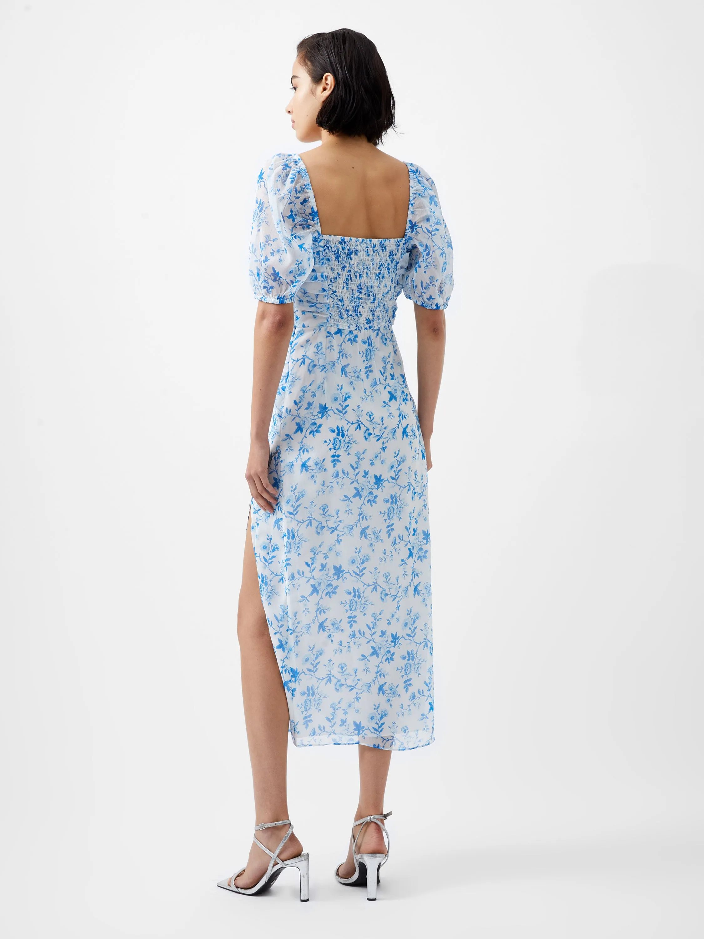 Catrina Crinkle Ruched Midi Dress
