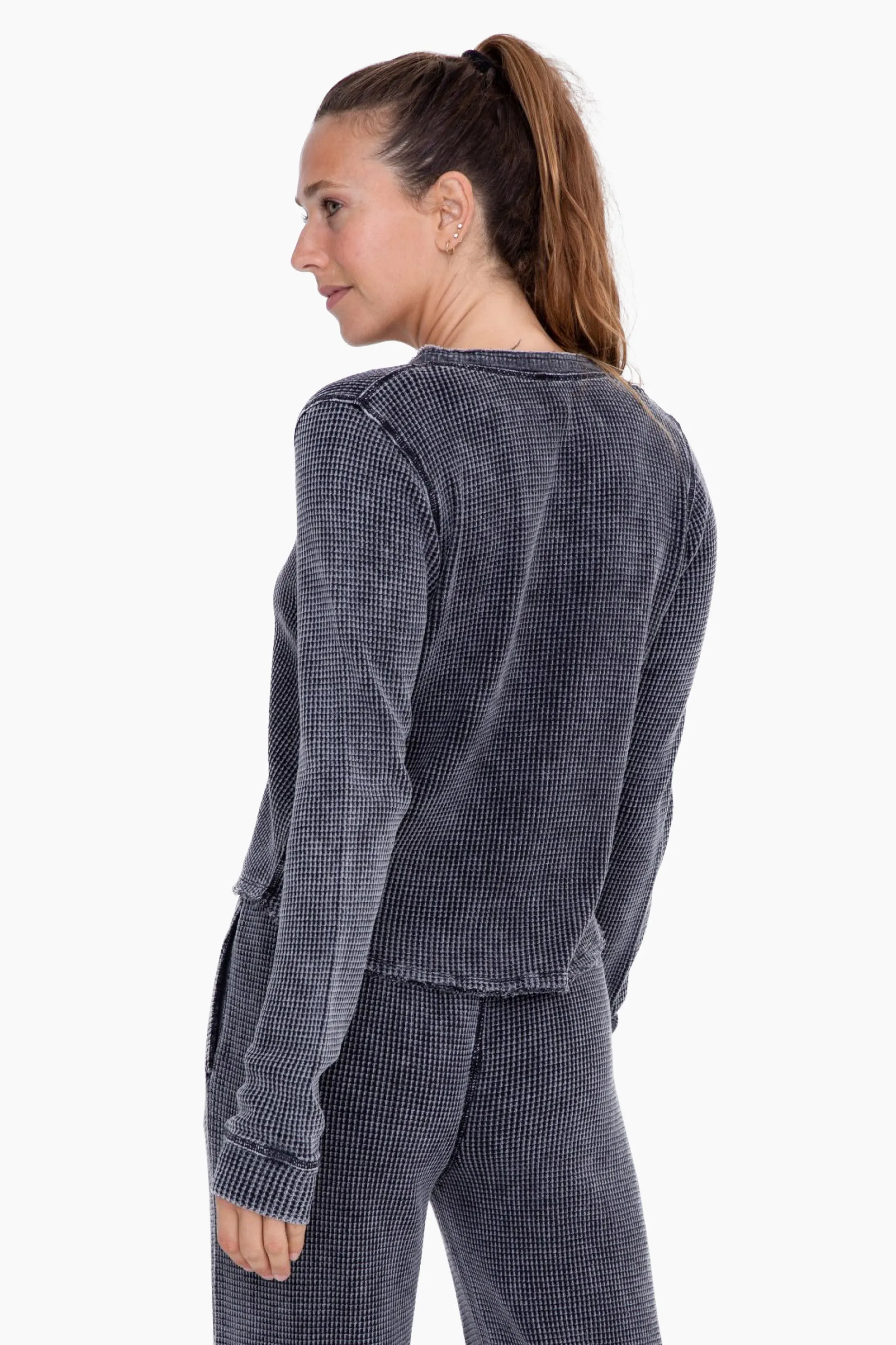 Cozy Up Waffle Knit Henley