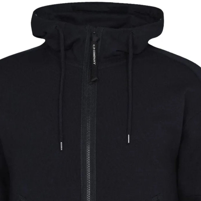 CP COMPANY Goggle Hoodie Sweatshirt Black