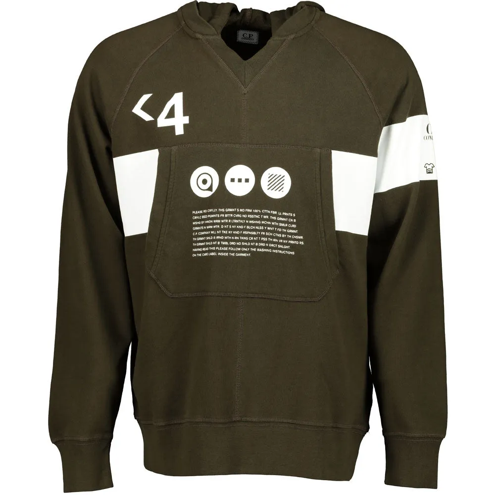 C.P. Hooded Text Print Sweatshirt