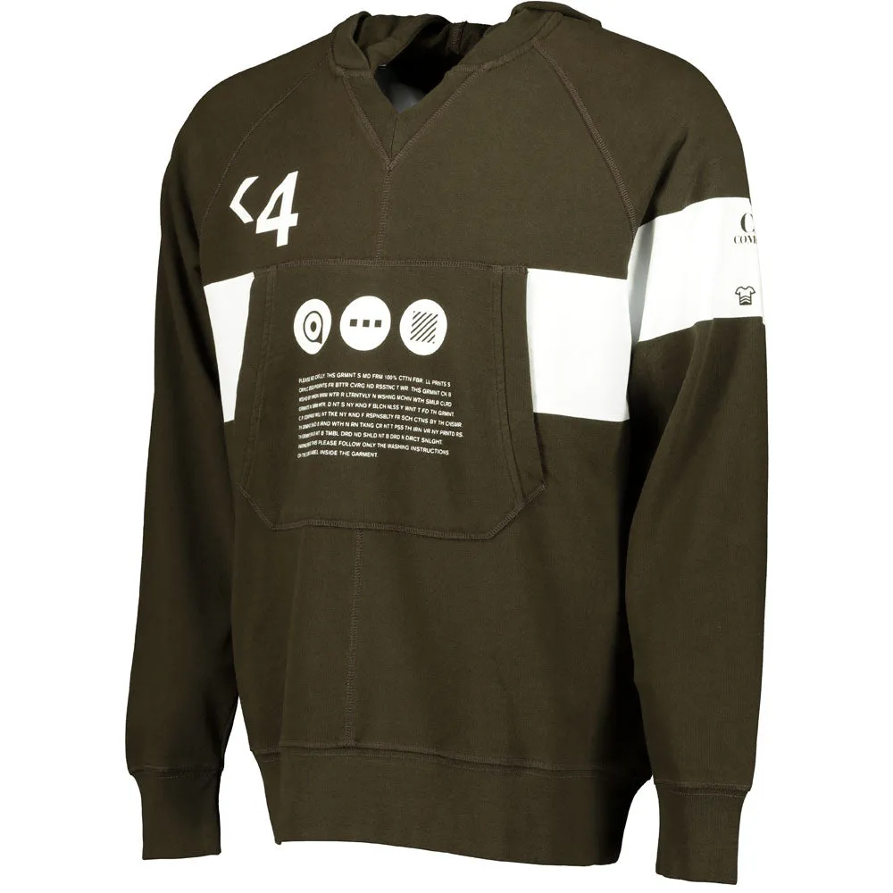 C.P. Hooded Text Print Sweatshirt