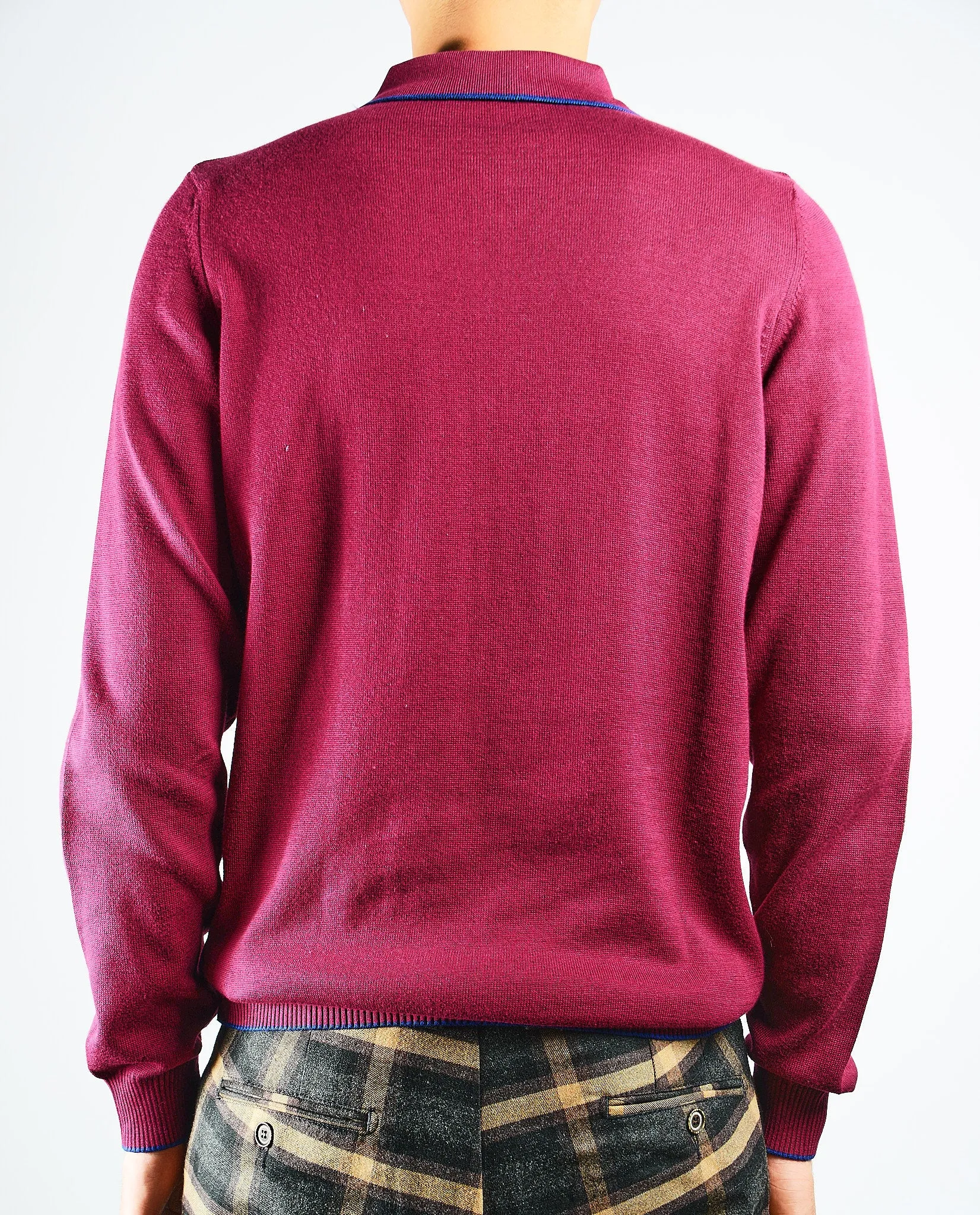DT Tipped 1/4 Zip Polo Ls
