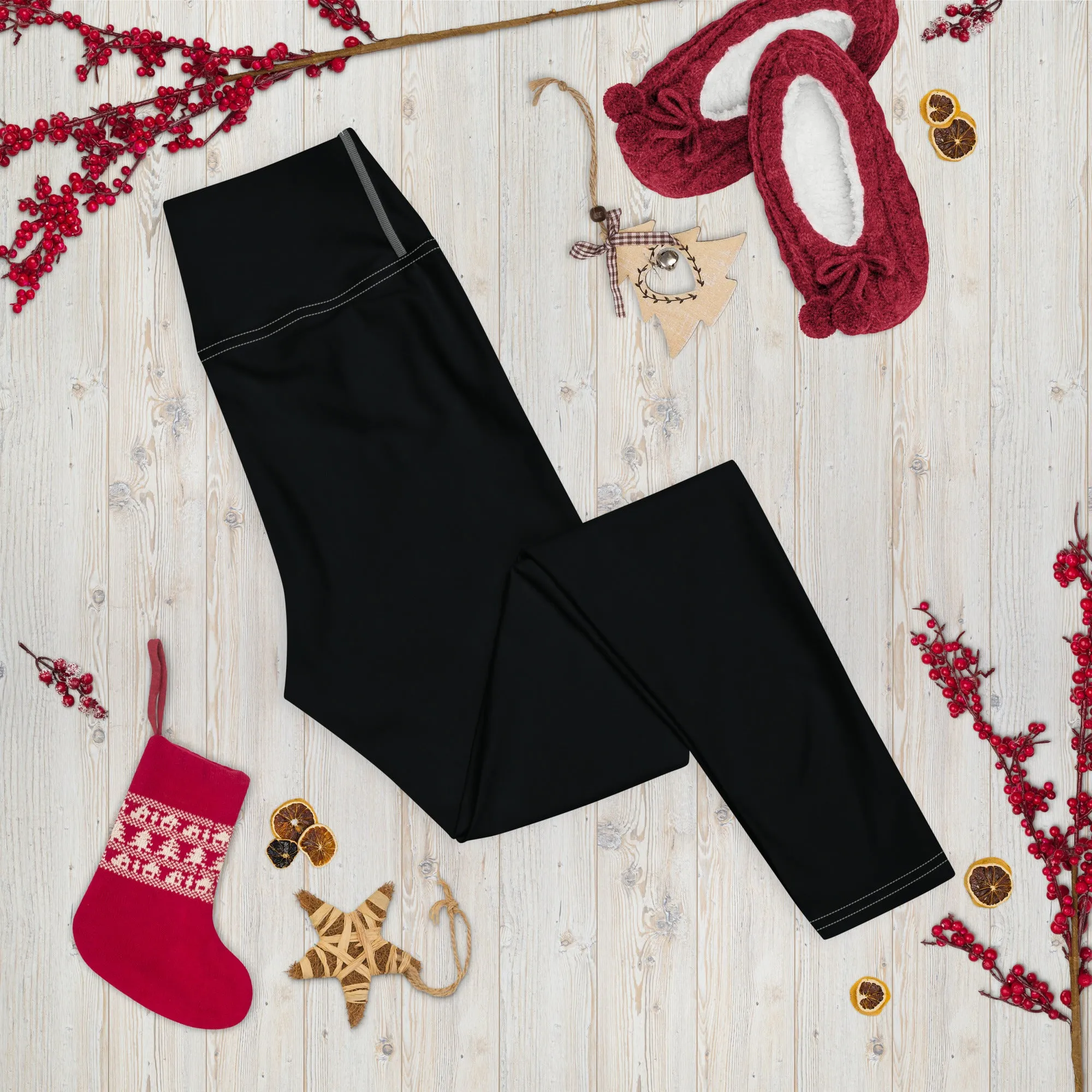 Effortless Active Style: Solid Color Leggings for Her - Noir