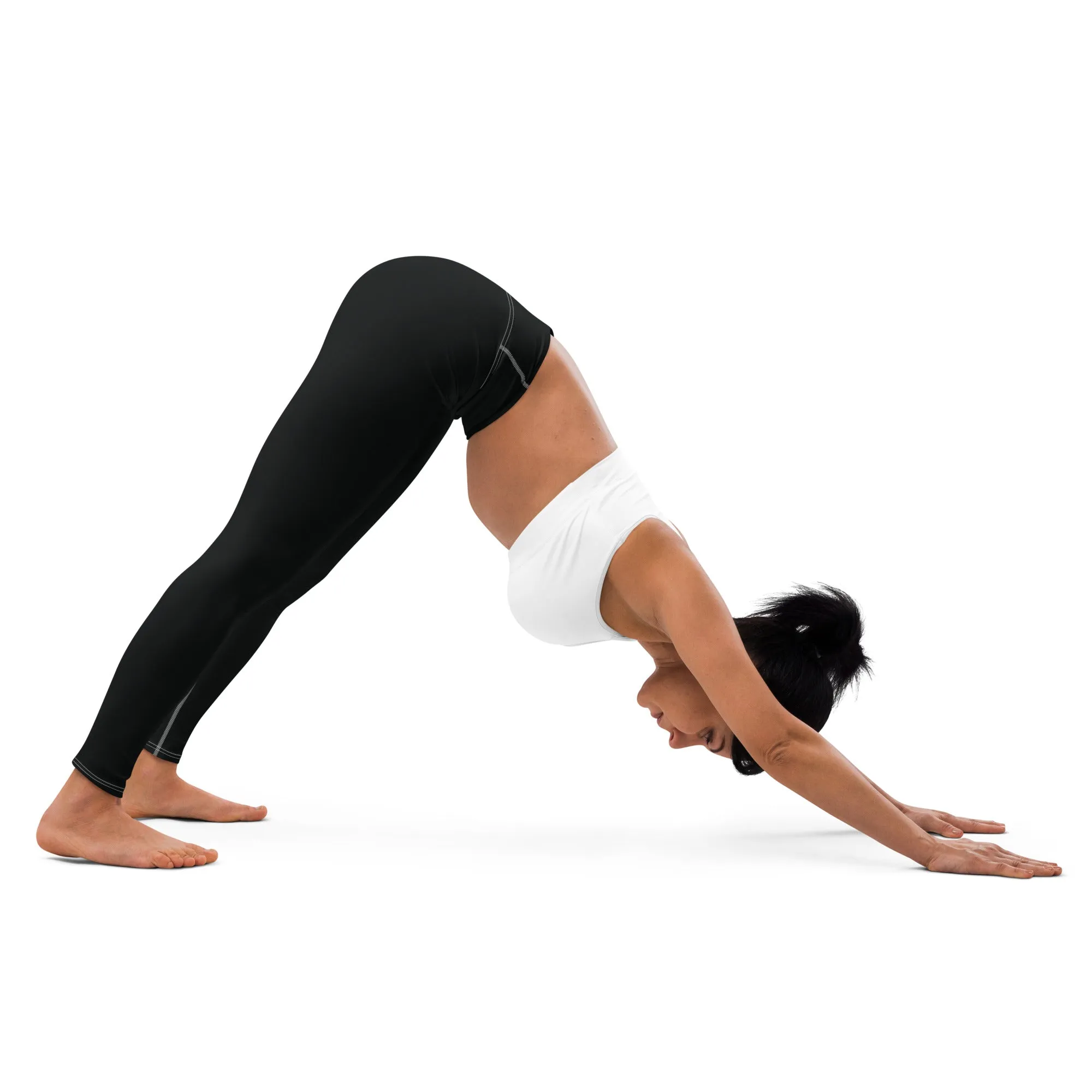 Effortless Active Style: Solid Color Leggings for Her - Noir