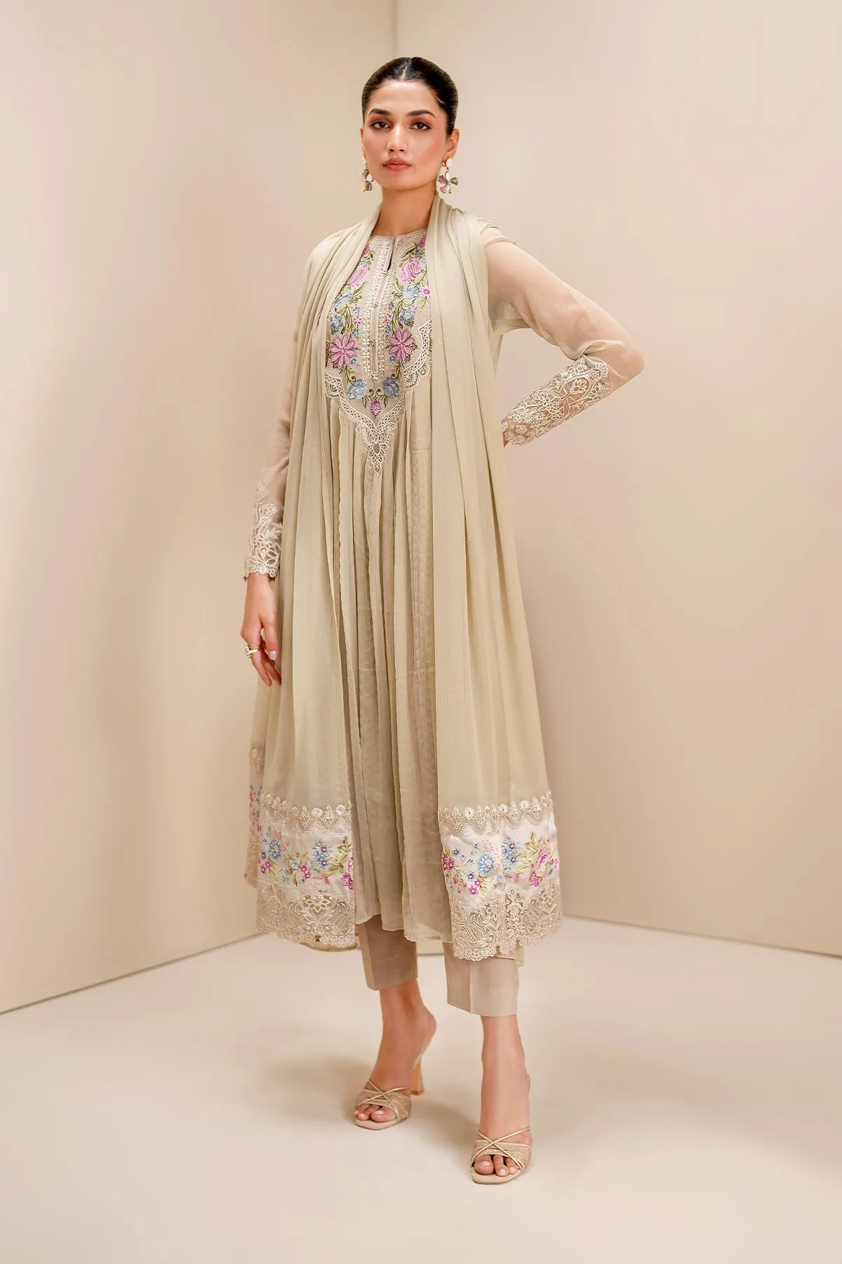 Premium Embroidered Chiffon Fabric, Product Code PR-924