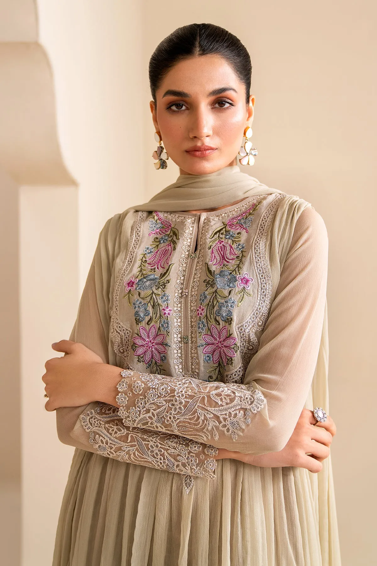 Premium Embroidered Chiffon Fabric, Product Code PR-924