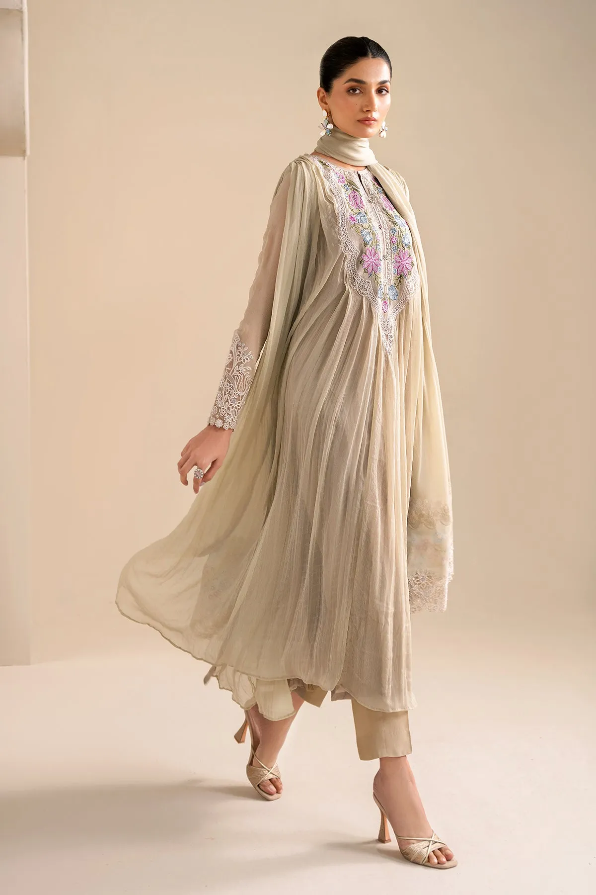Premium Embroidered Chiffon Fabric, Product Code PR-924