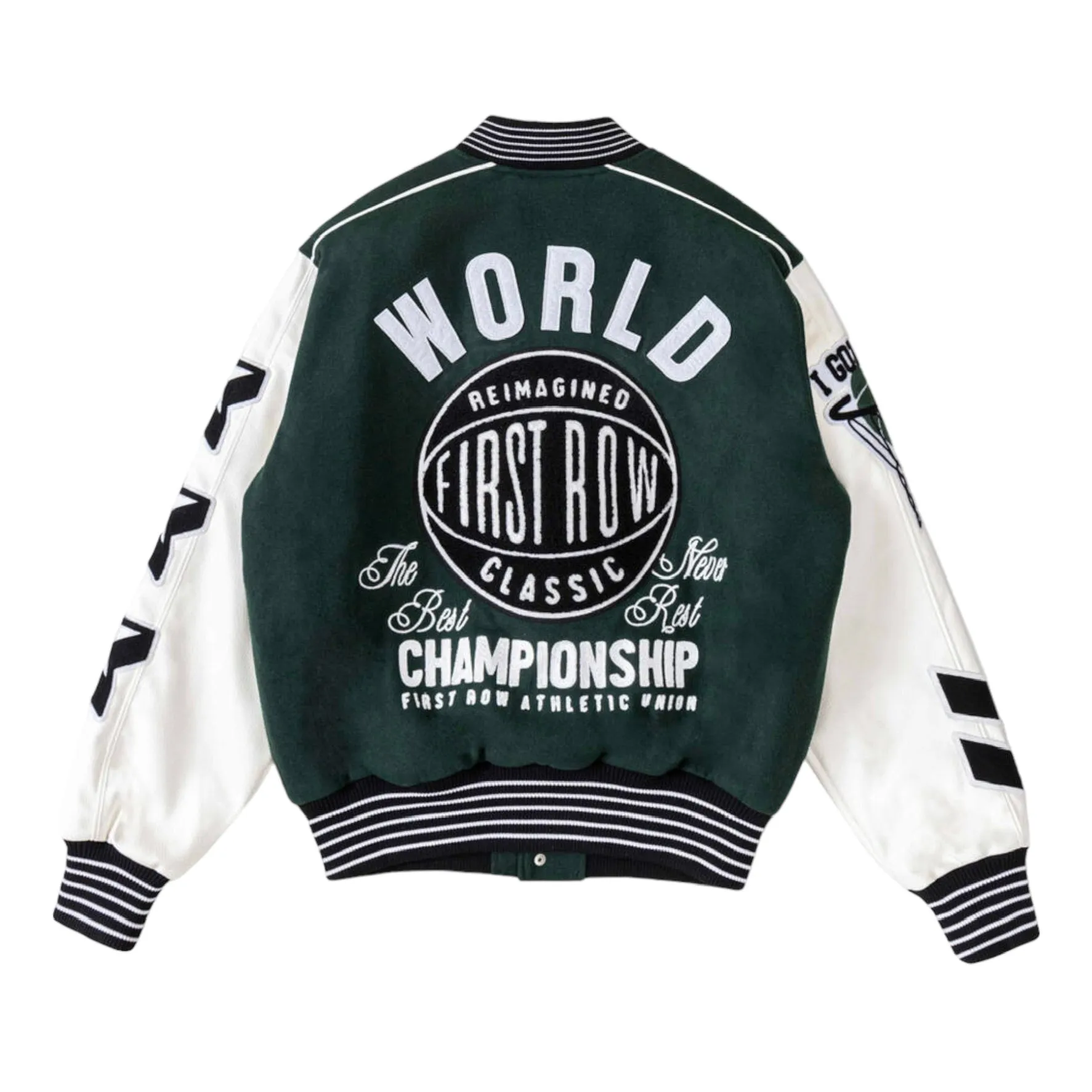 FIRST ROW: Best Never Rest Varsity Jacket FRJ0050