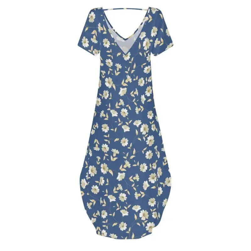 Flirty Blue Floral Maxi Dress That Will Have Ladybugs Jealous