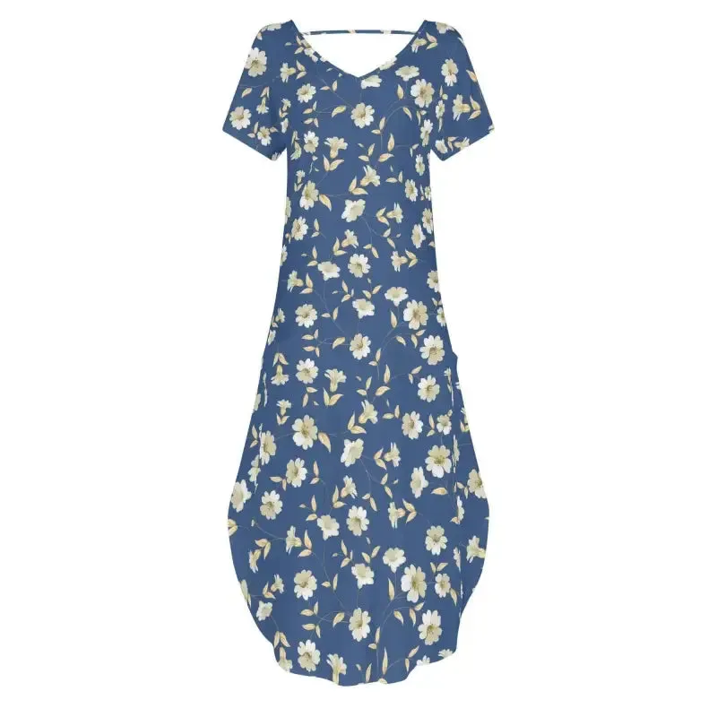 Flirty Blue Floral Maxi Dress That Will Have Ladybugs Jealous