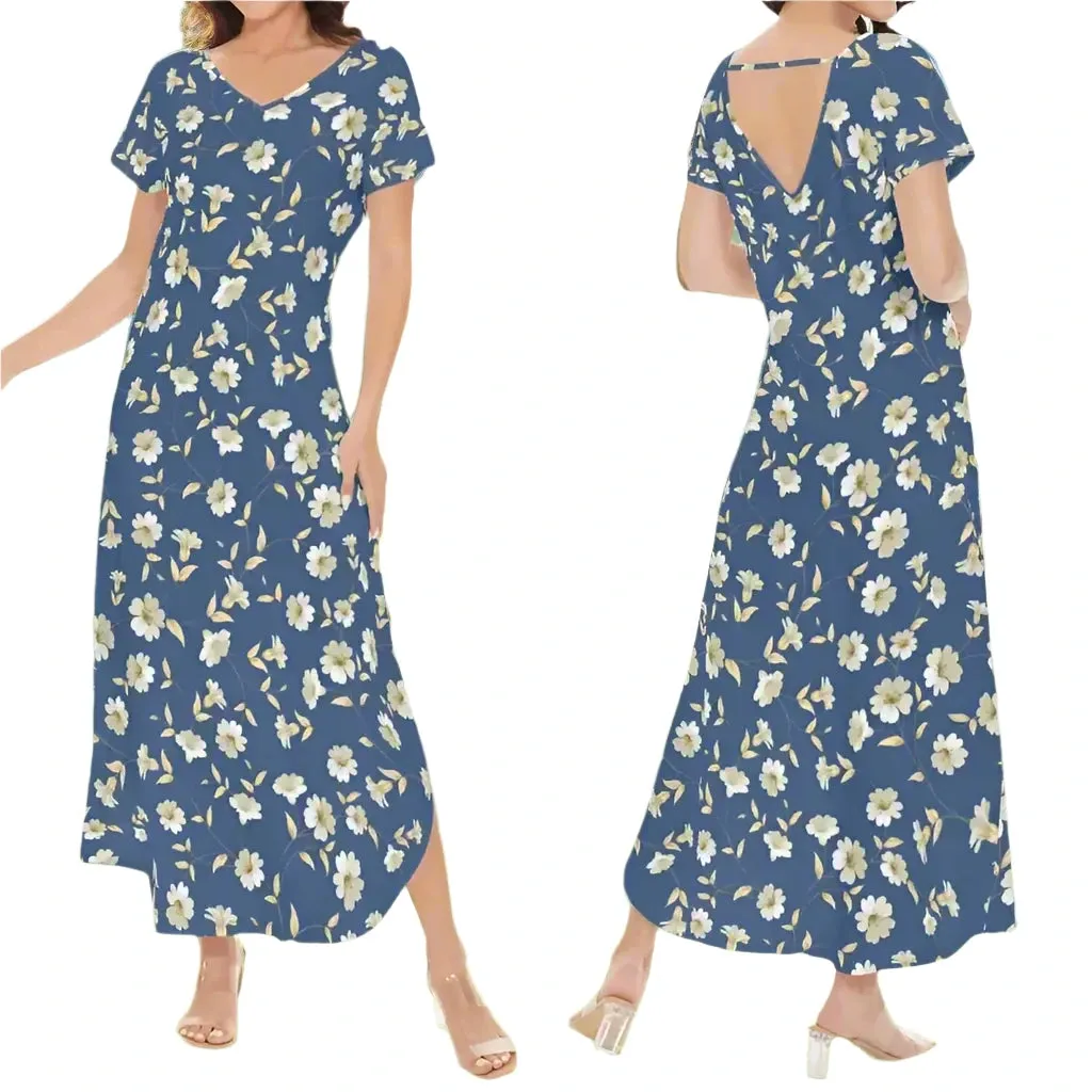 Flirty Blue Floral Maxi Dress That Will Have Ladybugs Jealous