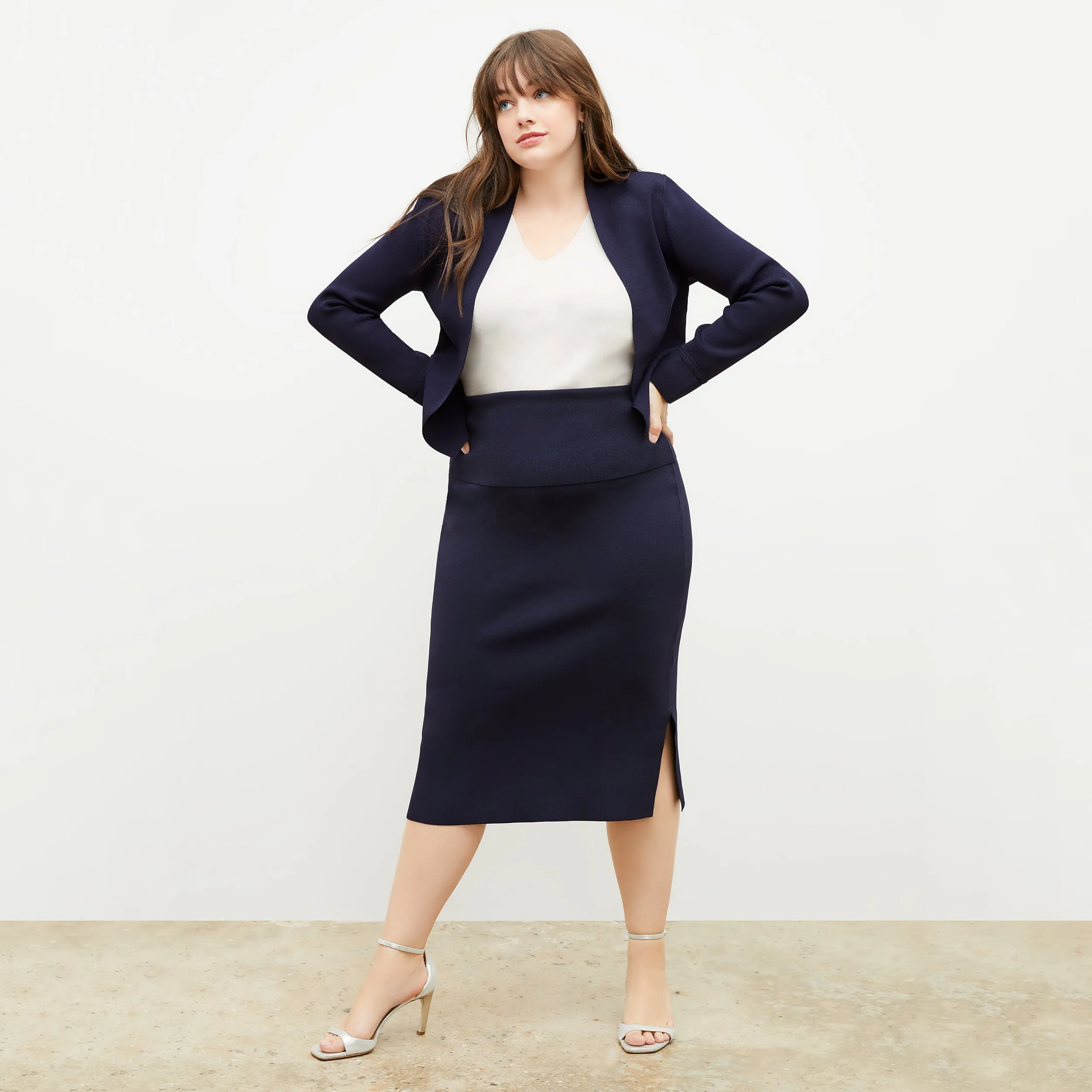 Harlem Skirt - Jardigan Knit :: Navy