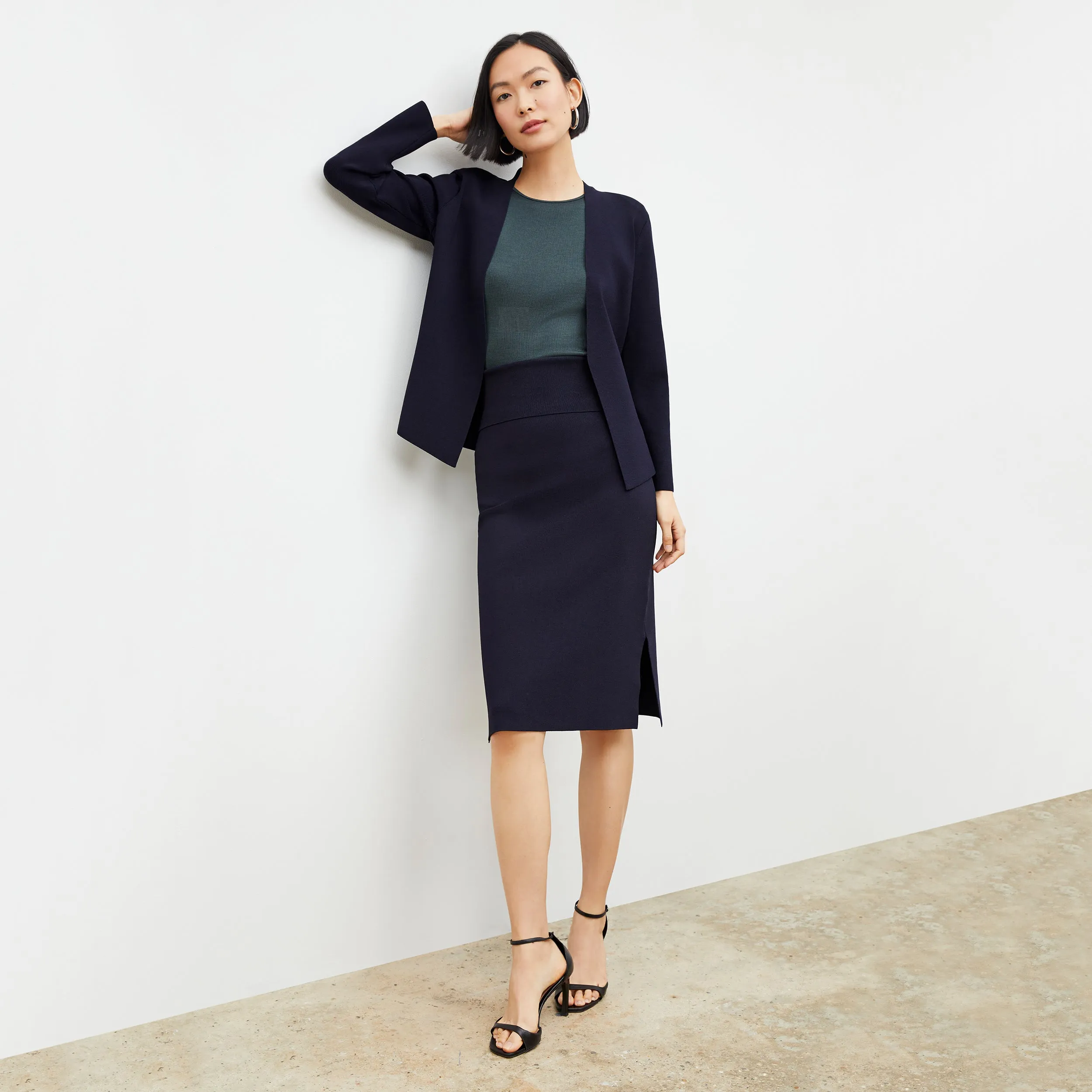 Harlem Skirt - Jardigan Knit :: Navy