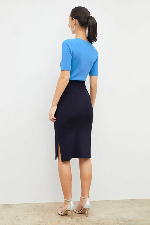 Harlem Skirt - Jardigan Knit :: Navy