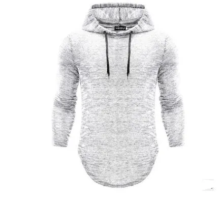Men's Casual Cotton Hoodies Long Sleeve Sweatshirts Solid Color With Hat