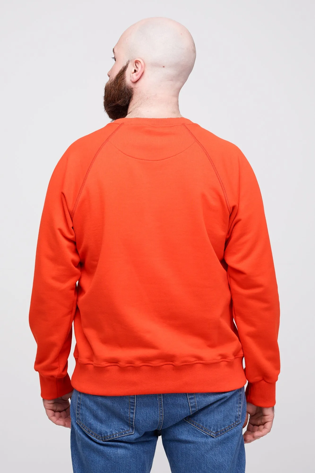 Men's Raglan Sweatshirt - Flame Red