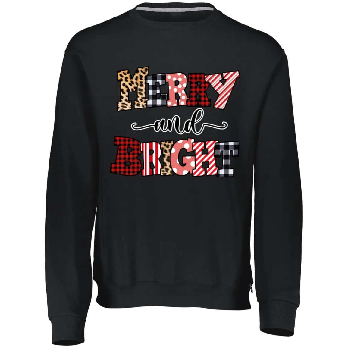 Merry & Bright | Fleece Christmas Crewneck Sweatshirt | Christmas Sweat