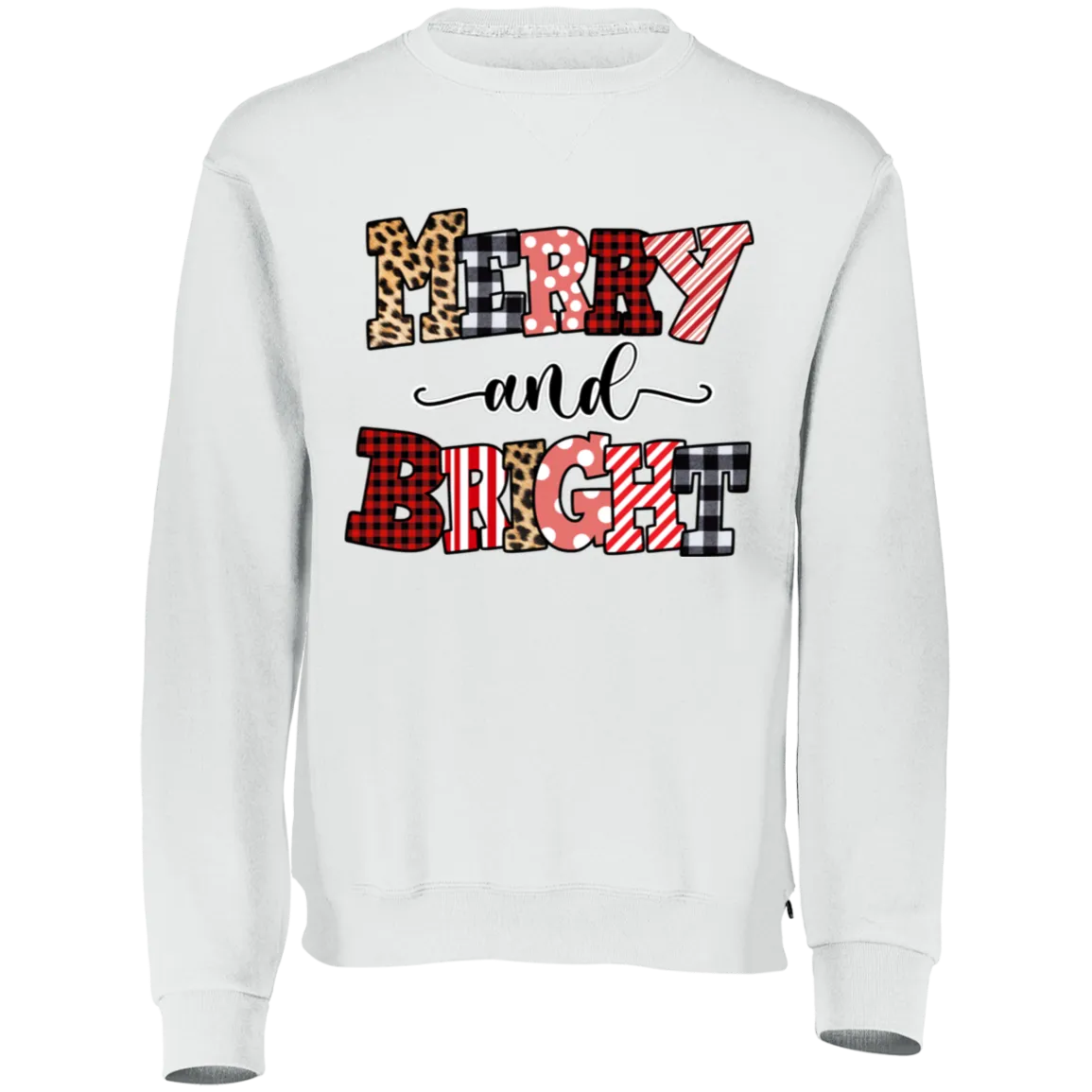 Merry & Bright | Fleece Christmas Crewneck Sweatshirt | Christmas Sweat