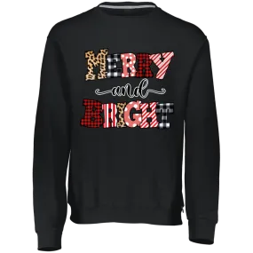 Merry & Bright | Fleece Christmas Crewneck Sweatshirt | Christmas Sweat