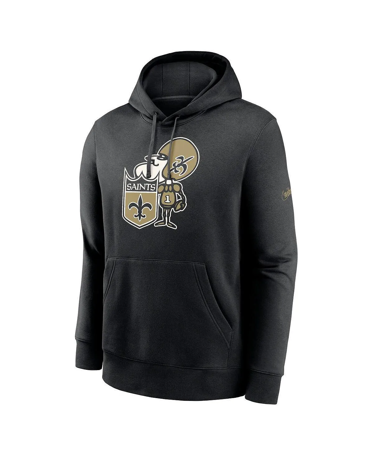 New Orleans Saints Rewind Club Nike Men's Black Pullover Hoodie