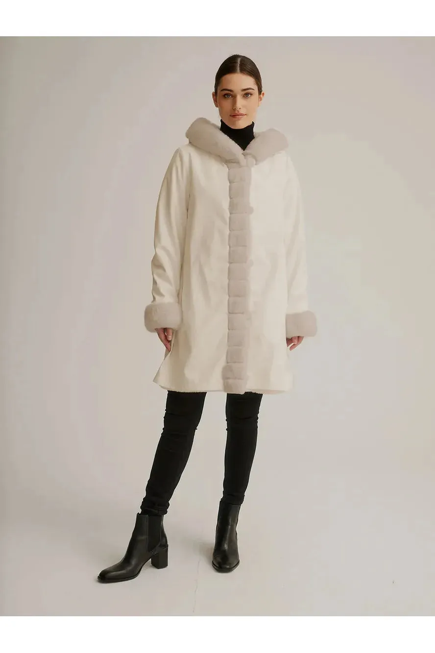 Nikki Jones Stylish Reversible Faux Fur Jacket - Model K4129RO