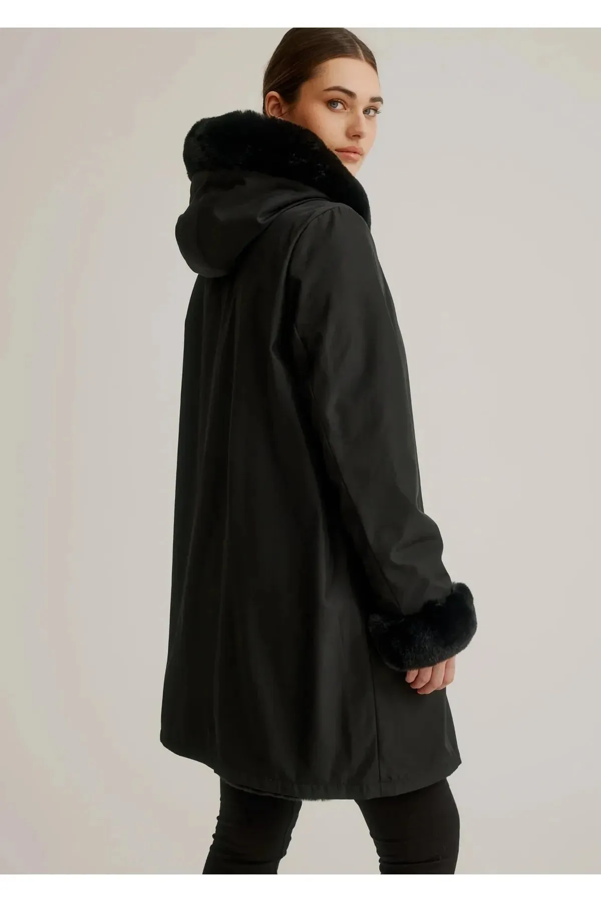 Nikki Jones Stylish Reversible Faux Fur Jacket - Model K4129RO
